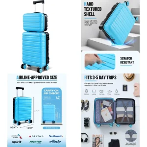 Carry-On Luggage Set with Wheels